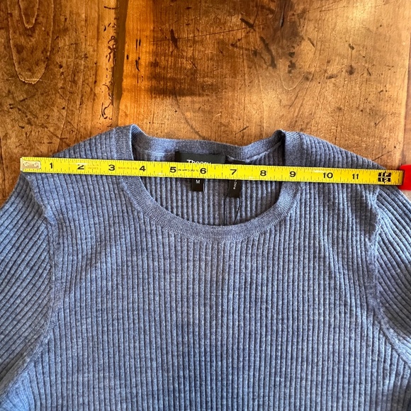 Theory Wool Crew Sweater, Medium, Chambray Blue -NWT - Picture 6 of 8